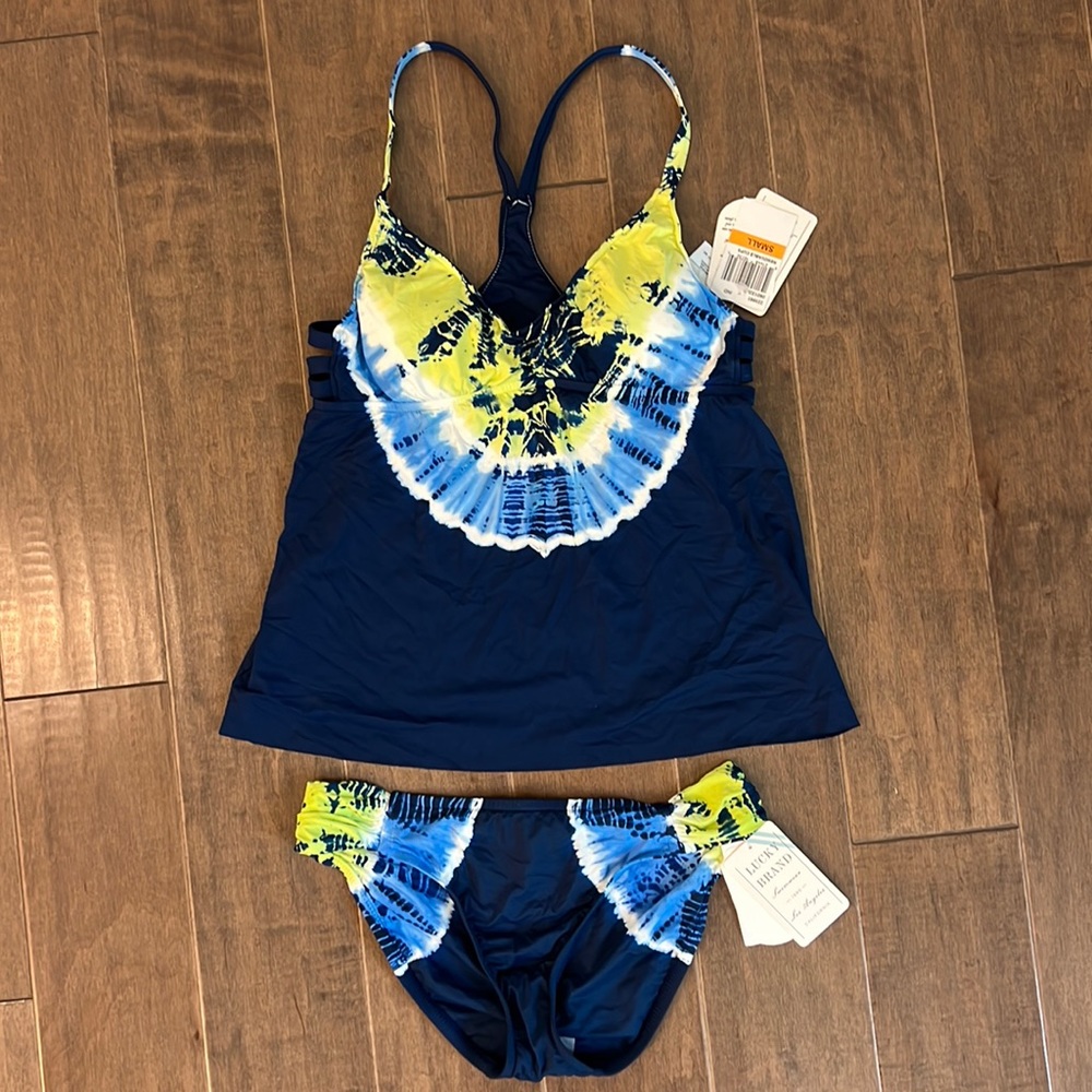 Lucky tie dye two piece swimsuit